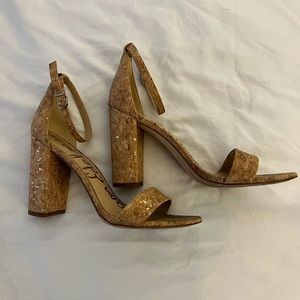 Sam Edelman cork strappy heels